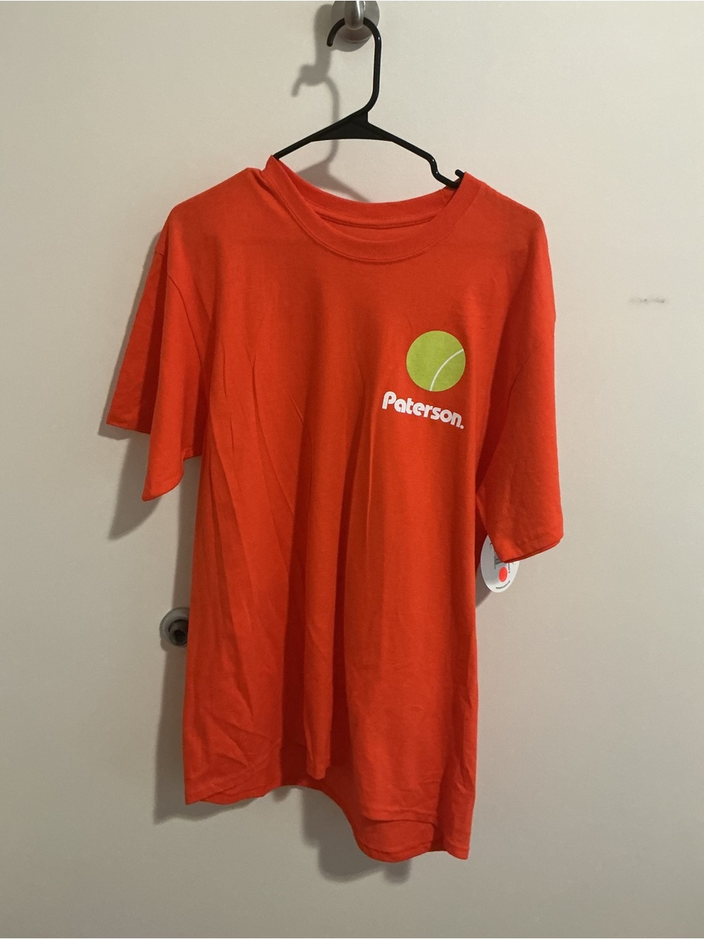 New Paterson Orange Logo Crewneck T-Shirt Logo NWT Large Mens Tennis